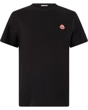 Moncler Cotton T-Shirt T-Shirts And Polos - Black