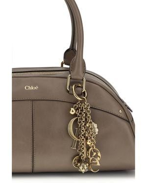 Chloé Bowling Handbag Calf Leather Handbags - Brown