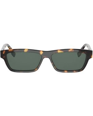 Fendi Fendi Fe40199I Ff Squared 56N Havana Sunglasses - Green