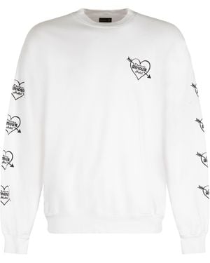 Local Authority Cotton Crew-Neck Sweatshirt Sweatshirts - White