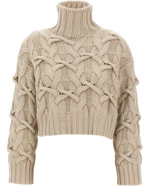 Brunello Cucinelli Braided Jumper - Natural
