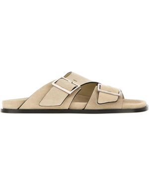 Alohas Suede Alba Sand Slippers For With Leather Sole - Multicolor