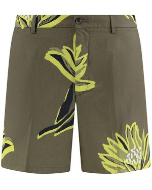BOSS Cotton Bermuda Shorts - Green