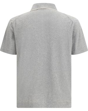 Cruna Knitted Polo Shirt Cotton - Gray
