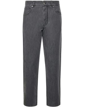 Bottega Veneta Straight-Leg Denim Jeans - Gray