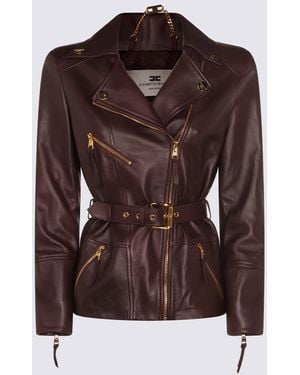 Elisabetta Franchi Leather Jacket - Brown