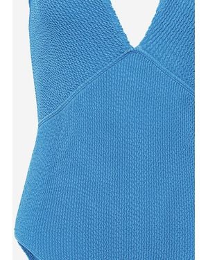 Sorbet Island One-Piece Swimsuit Polyester Swimwear - Blue