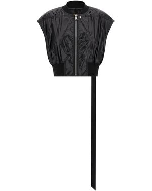 Rick Owens Nylon Sleeveless Jacket - Black