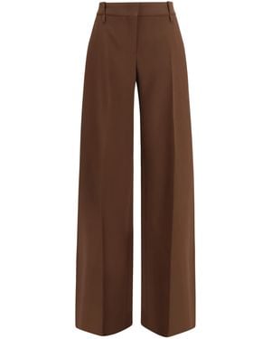 Ermanno Scervino Bootcut Pants Viscose; Rayon - Brown