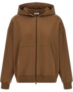 Brunello Cucinelli Cotton Hoodie Clothing - Brown