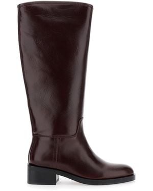 Jeffrey Campbell Knee High Boots With Block Heel - Brown