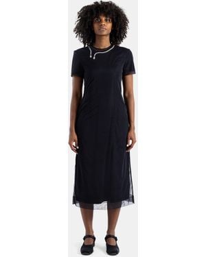 Simone Rocha Layered Pearl Midi Dress - Black
