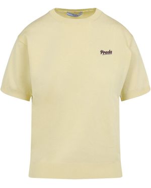 Prada Sweaters Recycled Silk Pa - Yellow
