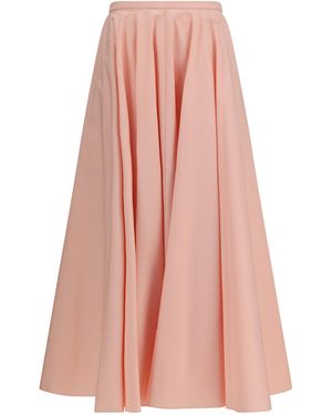 Givenchy Long Circular Skirt Cotton Poplin - Pink