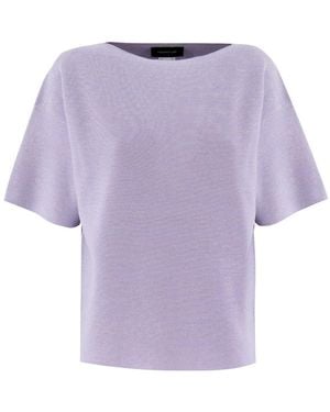 Fabiana Filippi Embellished Plain Top - Purple