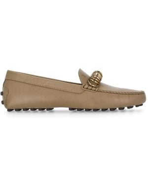 Tod's Leather Loafers - Natural