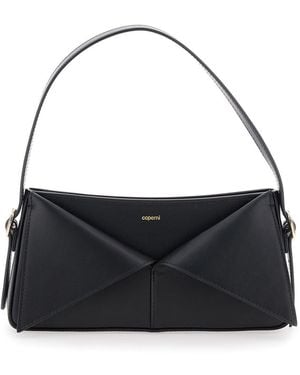 Coperni Belt Baguette Leather Shoulder Bag - Black