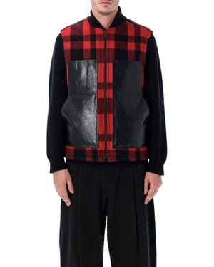 Junya Watanabe And Checked Vest By - Black