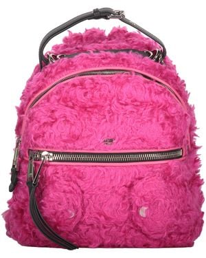 Moschino Mohair Blend Backpack - Pink