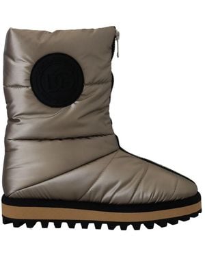 Dolce & Gabbana Padded Mid Calf Winter Shoes Boots - Brown