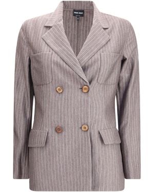 Giorgio Armani Double-Breasted Blazer - Grey