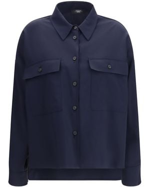 Weekend by Maxmara Cropped Shirt Jacket Mulino - Blue