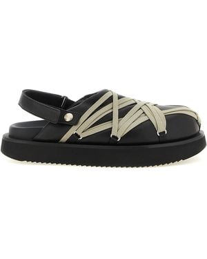 Rick Owens 'Padded Megalace Platform' Sabots - Black