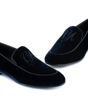 Giorgio Armani Flat Shoes Leather - Blue