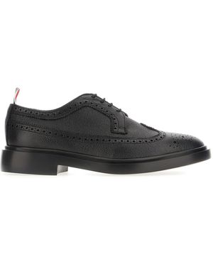 Thom Browne Leather Lace-Up Shoes - Black