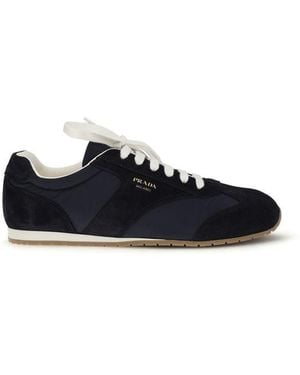 Prada Calf Leather Bos Taurus Athletic Sneakers - Blue