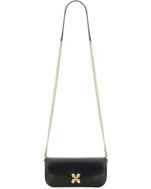 McQueen Skull Flower Bag Small - White
