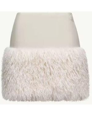 Moncler Moncler Fringe-Trimmed Skirt - White