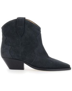 Isabel Marant Ankle Boots Dewina Suede - Black