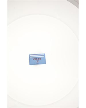 Celine Medium Card Holder Sky- Lamb Leather Umbrellas - White