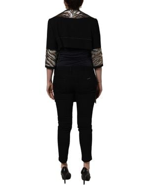 Dolce & Gabbana Single-Breasted Brocade Coat Jacket Clothing - Black