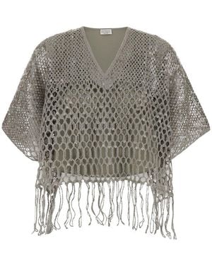 Brunello Cucinelli Light Linen Jumper - Grey