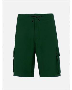 Mc2 Saint Barth Military Technic Fabric Bermuda Shorts Deck - Green