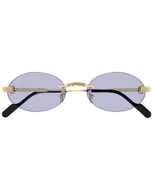 Cartier Ct0615S Linea Première De Metallo Sunglasses - Blue
