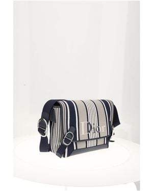 Dior Shoulder Bag Jet Flap Messenger- Calf Leather (Bos Taurus) - White