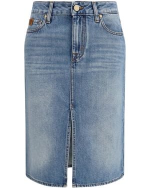 Jacob Cohen Denim Midi Skirt Cotton - Blue