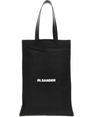 Jil Sander Cotton Tote Bag - Black