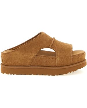 UGG 'Goldenstar Hi Cutout' Slides - Brown