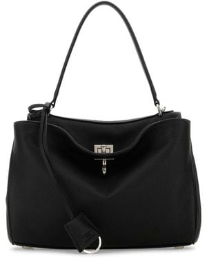 Balenciaga Leather Small Rodeo Handbag - Black
