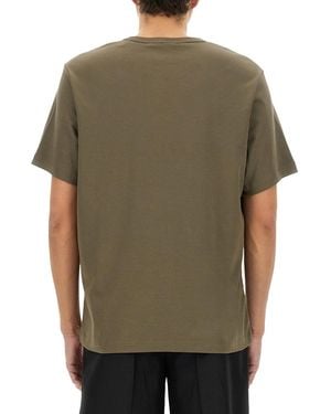 Helmut Lang T-Shirt With Logo Cotton T-Shirts - Green
