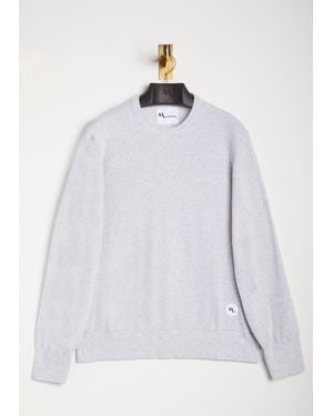 Doppiaa Aasteria Soft Cotton Terry Crewneck Sweatshirt Sweatshirts & Poloshirts - White