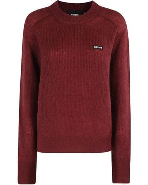 ROTATE BIRGER CHRISTENSEN Light Knit Logo Sweater - Red