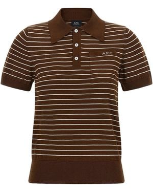 A.P.C. Aline Polo Shirt - Brown