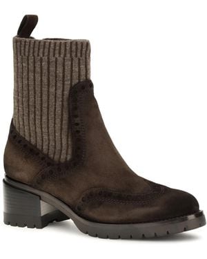 Santoni Suede Ferret Boots - Black