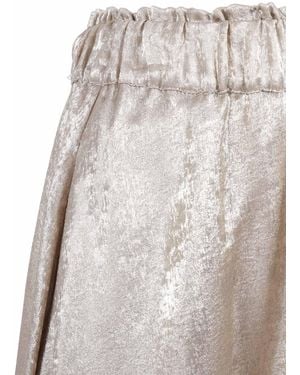 Shirtaporter Lurex Chiffon Skirt Polyester - Natural