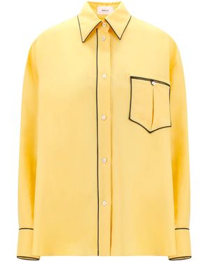 Bally Long Sleeves Silk Shirts - Yellow